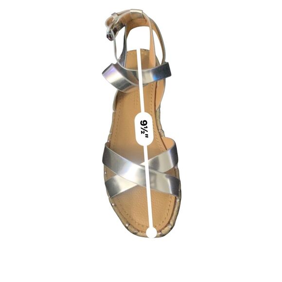 Sigerson Morrison Jacky Silver Espadrille Platform Sandal Women’s Size 9.5 New - Picture 6 of 9